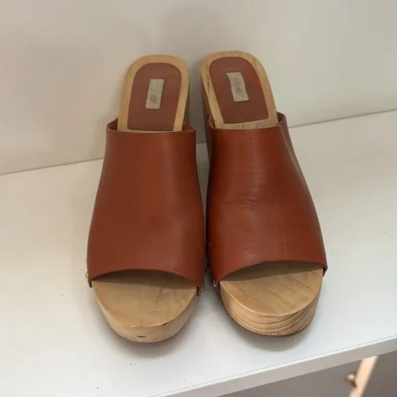 H&M Studded Mules Wooded Sole - Picture 3 of 4